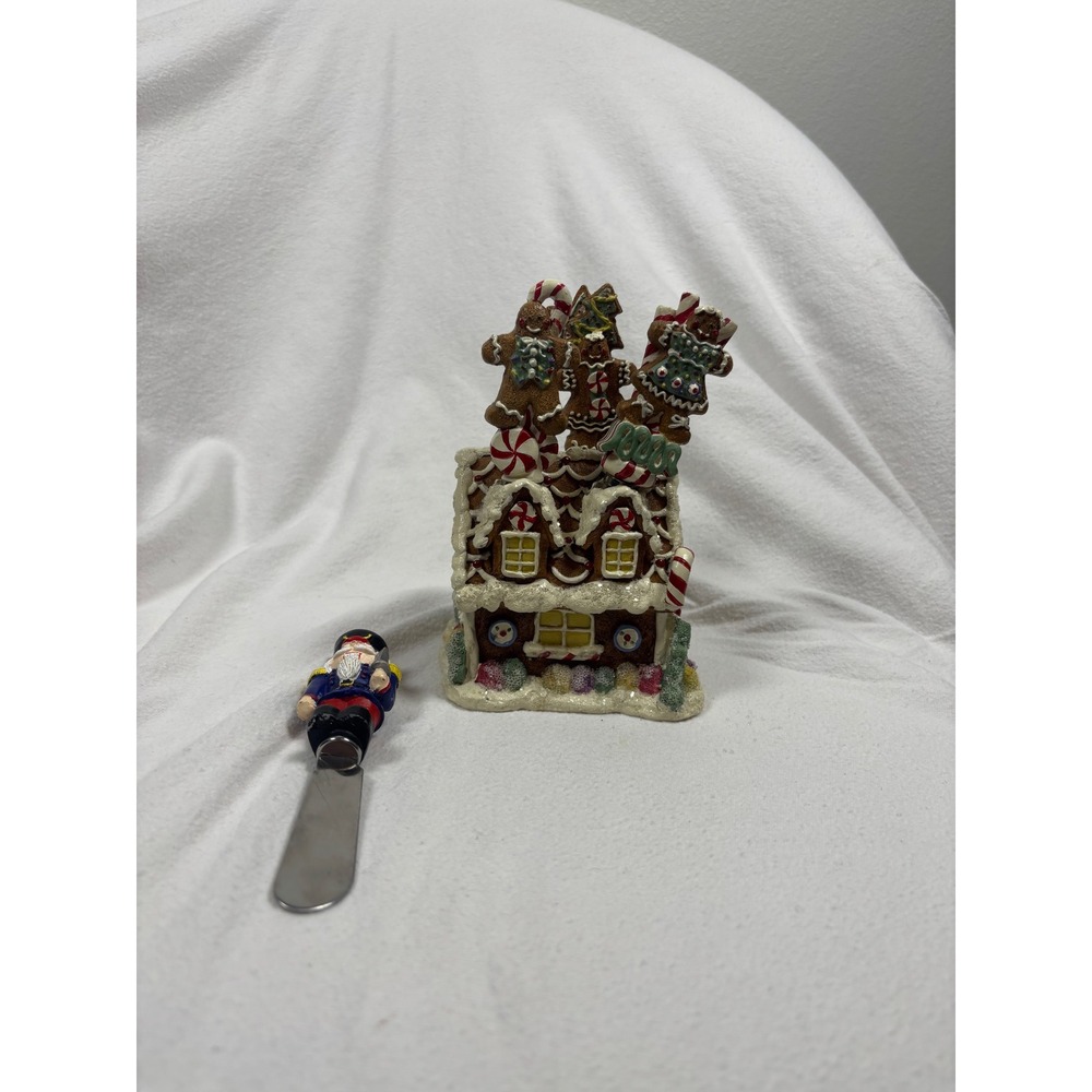 Incomplete Debbie Mumm Gingerbread Spreader House Set Boston Warehouse‎ 2001